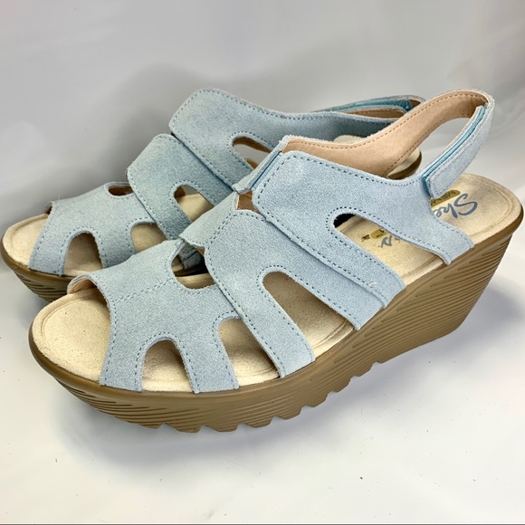 Skechers Shoes - New! Skechers suede peep toe slingback Sandals 6.5